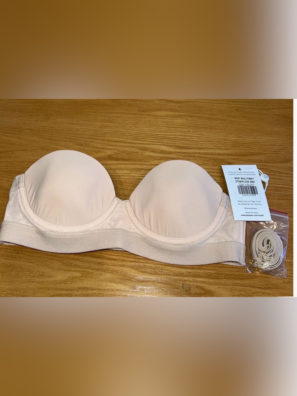 Pepper MVP Multiway Strapless Bra Size 32A In Buff - MSRP $60